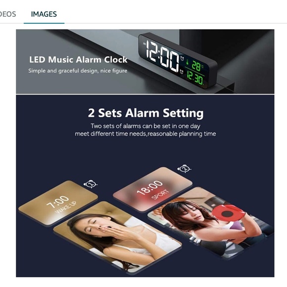 Digital Clock Large Display, Alarm Clock for Living Room Office Bedroom Decor - Picture 2 of 6